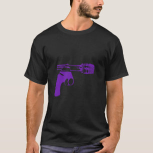 Rap Microphone Gun Street Art In Royal Purple T-Shirt
