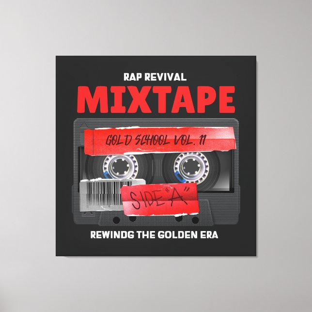 Rap Revival Golden Era Mixtape Canvas Print (Front)
