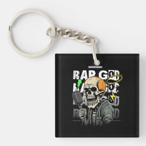 Rap Skull Keychain