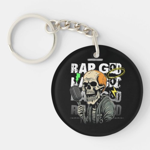 Rap Skull Keychain