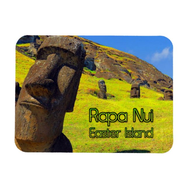 Rapa Nui Easter Island stylized Magnet (Horizontal)