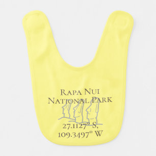 Rapa Nui Latitude & Longitude  Baby Bib