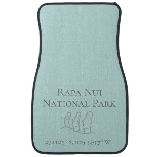 Rapa Nui Latitude & Longitude Car Floor Mat