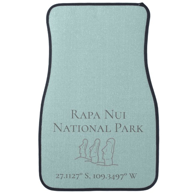 Rapa Nui Latitude & Longitude  Car Floor Mat (Front)