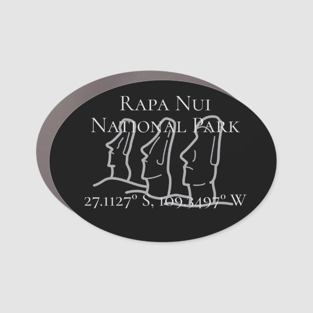 Rapa Nui Latitude & Longitude  Car Magnet (Front)