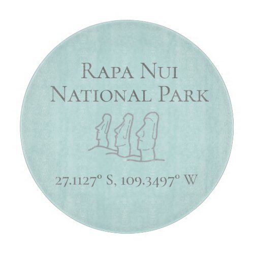 Rapa Nui Latitude  Longitude  Cutting Board