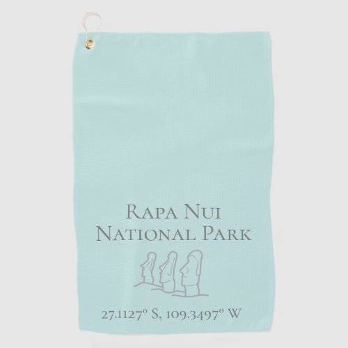 Rapa Nui Latitude  Longitude  Golf Towel