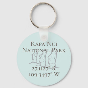 Rapa Nui Latitude & Longitude Keychain