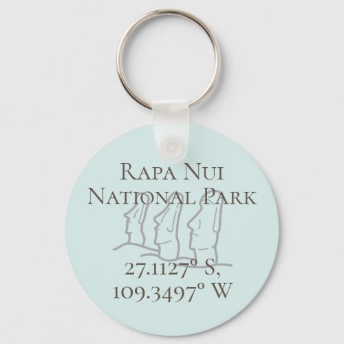 Rapa Nui Latitude  Longitude  Keychain