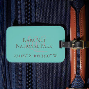 Rapa Nui Latitude & Longitude Luggage Tag