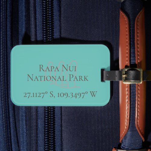 Rapa Nui Latitude  Longitude  Luggage Tag