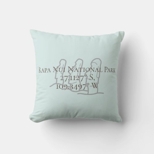 Rapa Nui Latitude  Longitude  Throw Pillow