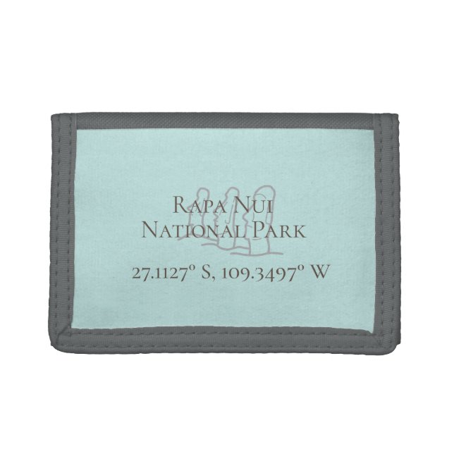 Rapa Nui Latitude & Longitude  Trifold Wallet (Front)