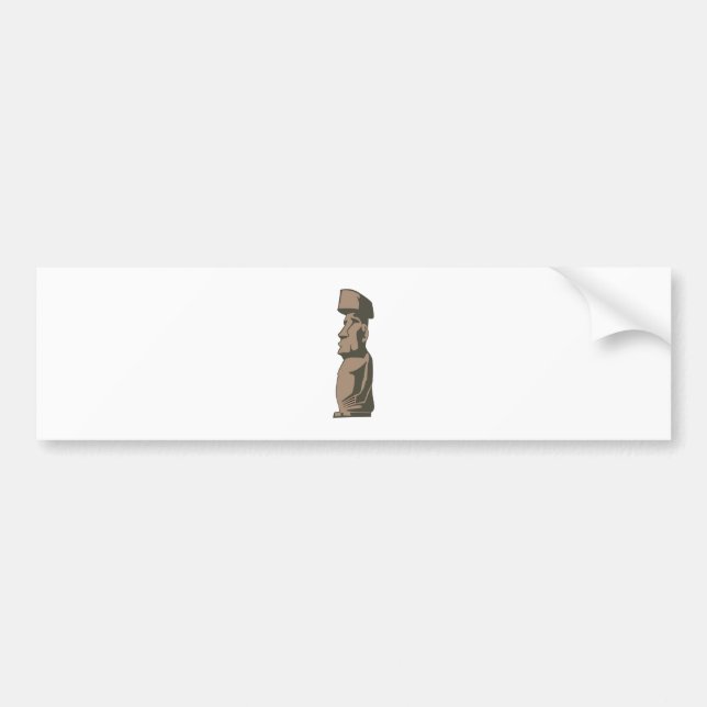 Rapa Nui Moai Easter Island Bumper Sticker (Front)
