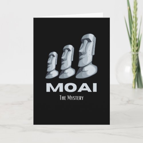 Rapa Nui Moai Easter Island Statues Heads Mystery Card