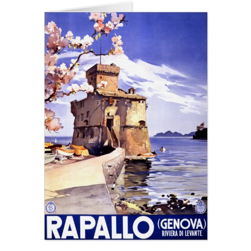 Rapallo Genova Italy Vintage Travel Poster