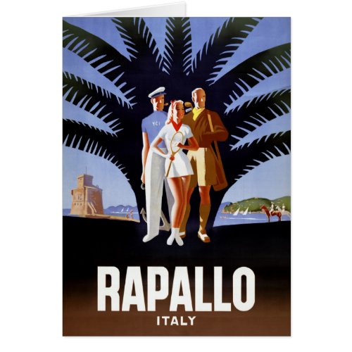Rapallo Italy Vintage Travel Poster