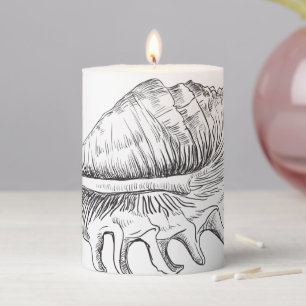 Rapana Seashell Coffee Mug Pillar Candle