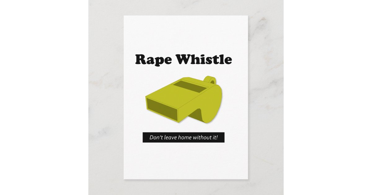 Rape Whistle - Card | Zazzle
