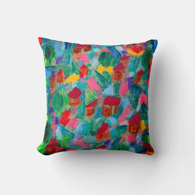 Raphael Сanossa mountain village in Spain pilow Throw Pillow (Front)