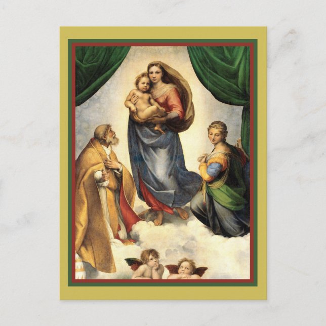 Raphael (1483 - 1520) Sistine Madonna 1512 Postcard (Front)