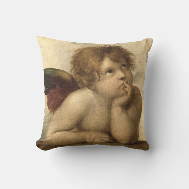 Raphael Angel 2 Throw Pillow (Front)