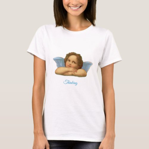 Raphael angel and calligraphy T_Shirt