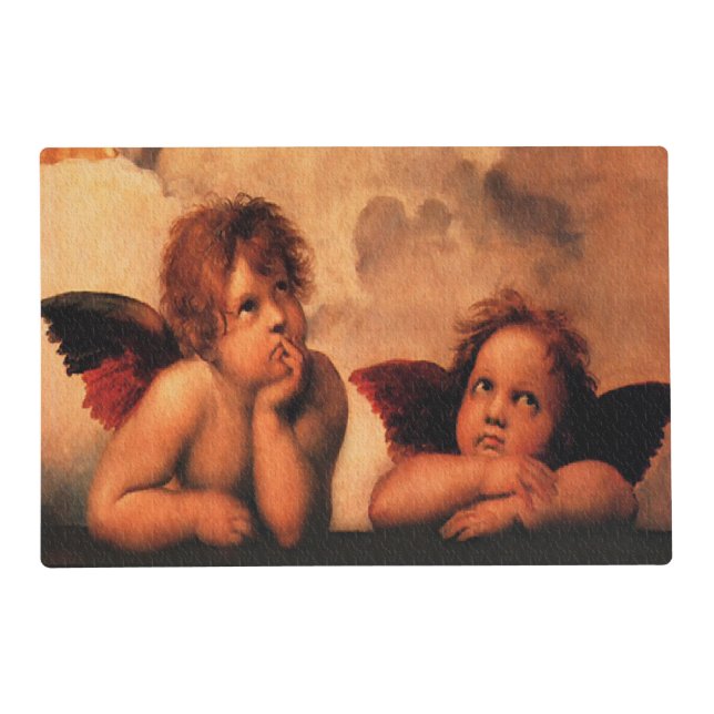 Raphael Angelic Cherub Art Placemat (Back)