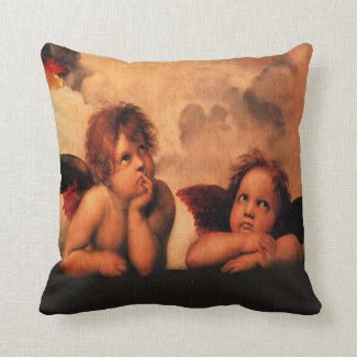 Raphael Angelic Cherubs Throw Pillow