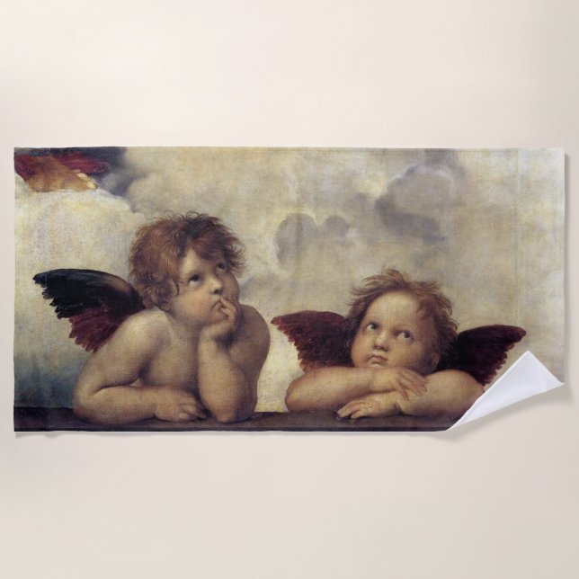 Raphael Angels Beach Towel (Front)