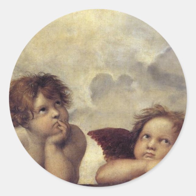 Raphael Angels Classic Round Sticker (Front)