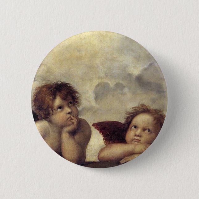 Raphael Angels Pinback Button (Front)