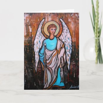 Raphael Archangel Holiday Card by prisarts at Zazzle