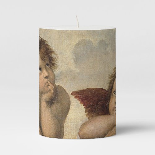 Raphael Cherubs Angels Pillar Candle