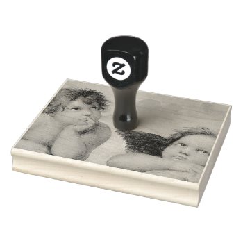 Raphael Cherubs Angels Rubber Stamp by Art_Museum at Zazzle