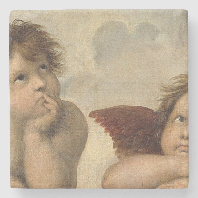 Raphael Cherubs Angels Stone Coaster (Front)