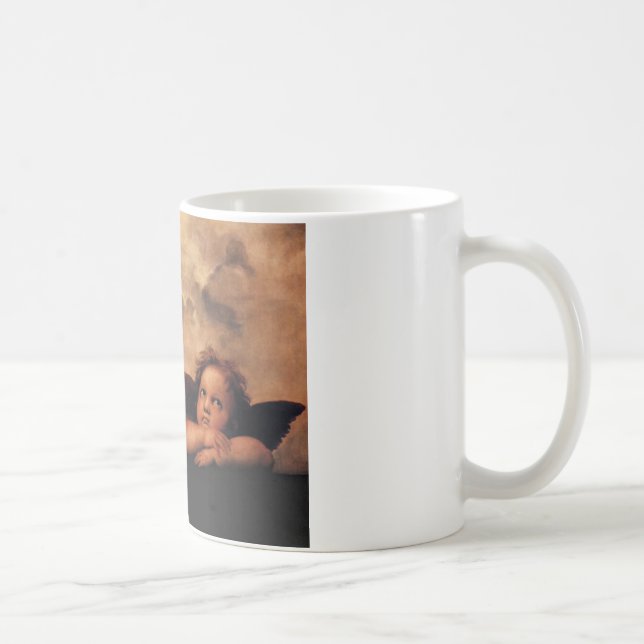 Raphael Cherubs Sistine Madonna 2 Angels Coffee Mug (Right)