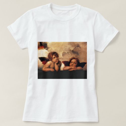 Raphael Cherubs Sistine Madonna 2 Angels T_Shirt