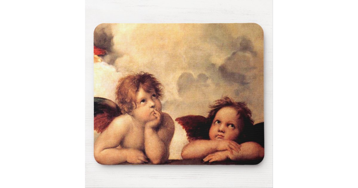 Raphael Cherubs Sistine Madonna Mouse Pad | Zazzle