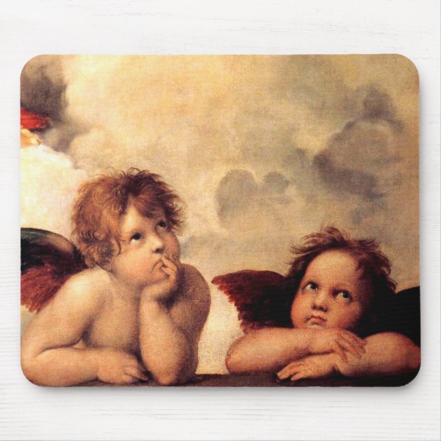 Raphael Cherubs Sistine Madonna Mouse Pad (Front)