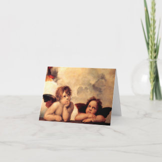 Raphael Cherubs Sistine Madonna Note Card