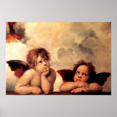Raphael Cherubs Sistine Madonna Poster