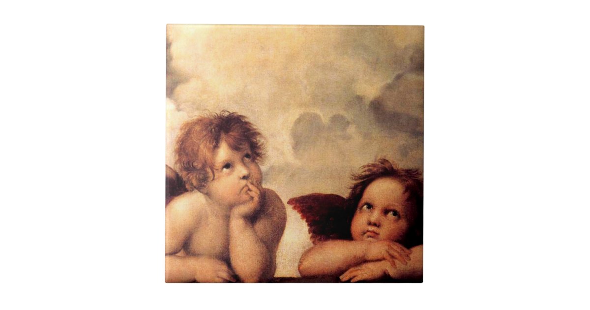 Raphael Cherubs Sistine Madonna Tile | Zazzle