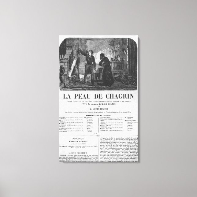 Raphael de Valentin and the shopkeeper Canvas Print (Front)