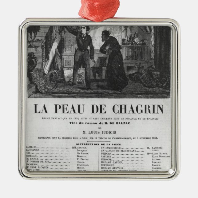 Raphael de Valentin and the shopkeeper Metal Ornament (Front)