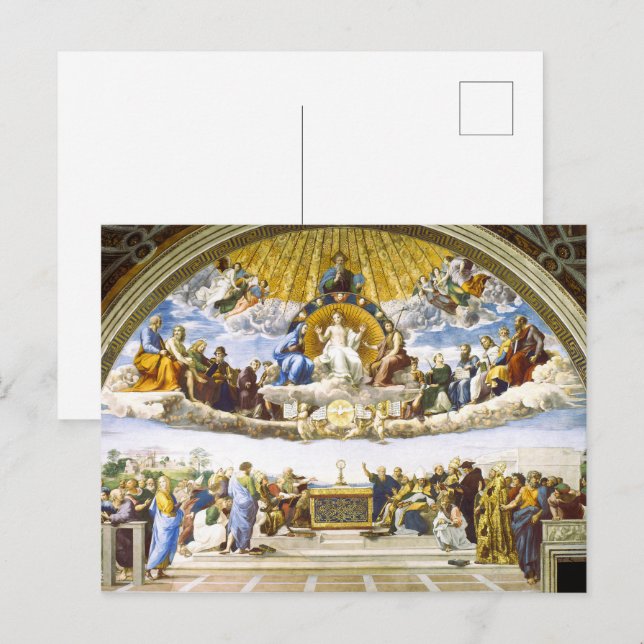 Raphael Disputation of the Holy Sacrament Art Postcard (Front/Back)