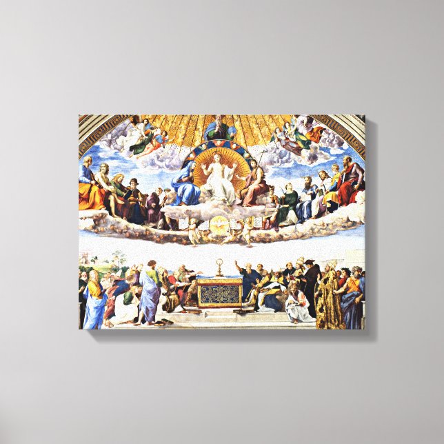 Raphael - Disputation of the Holy Sacrament Canvas Print (Front)