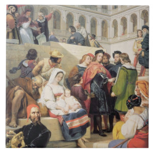 Raphael in the Vatican, 1832 (oil on canvas) Tile