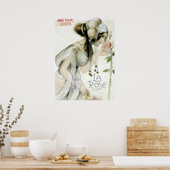 Raphael Kirchner, La Rose - Art Nouveau Poster | Zazzle