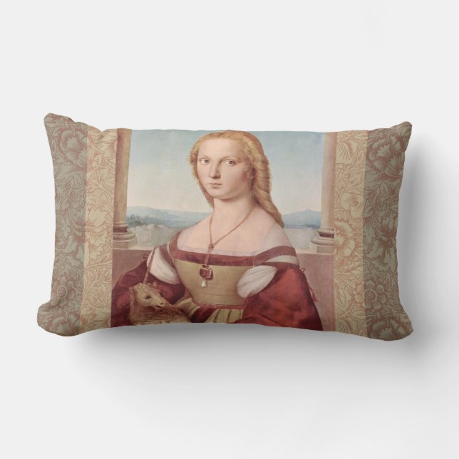 Raphael Lady and Unicorn Classic Lumbar Pillow (Front)